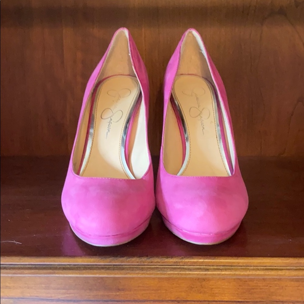Pink sexy suede / velvet stiletto  Pumps size 10b